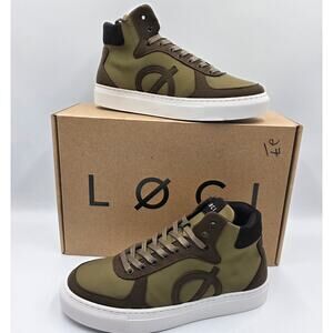 Loci Legend Origin Eleven High-Top Sneaker in Black and Khaki Size 36/W6